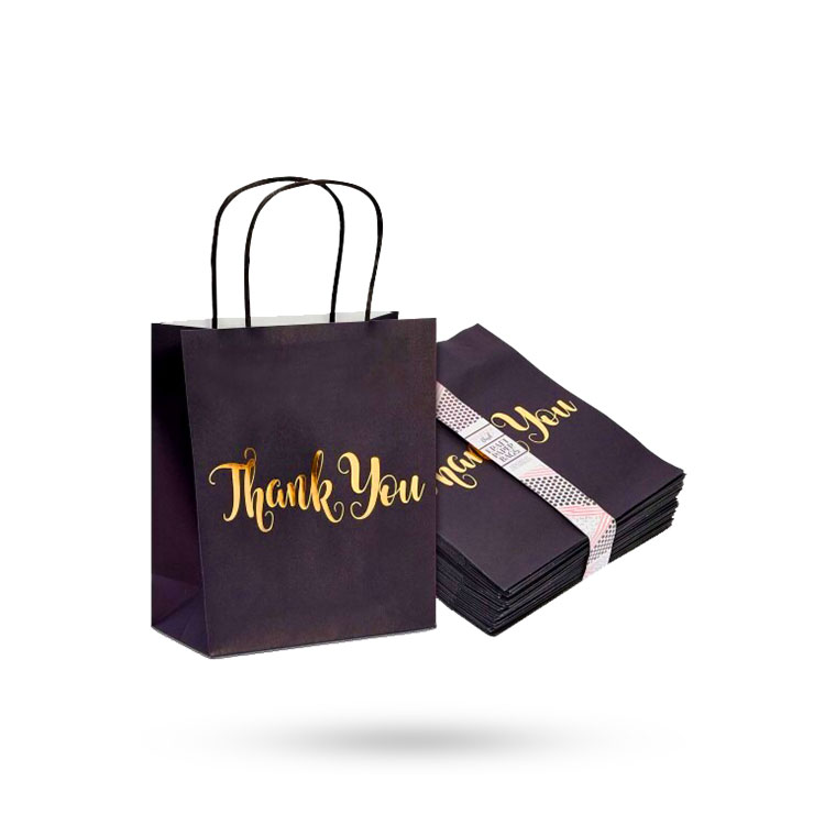 black foiling paper bags