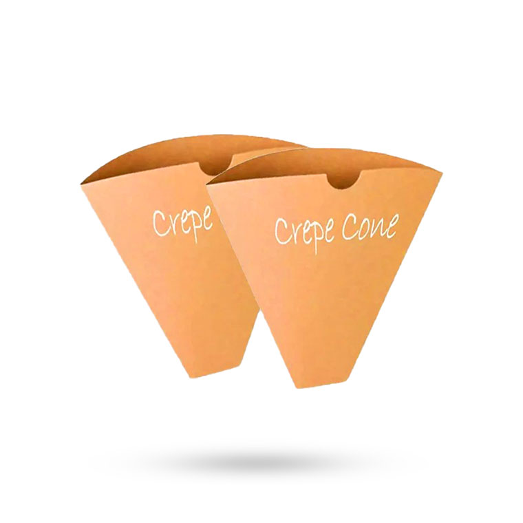 custom card stock crep cone packaging