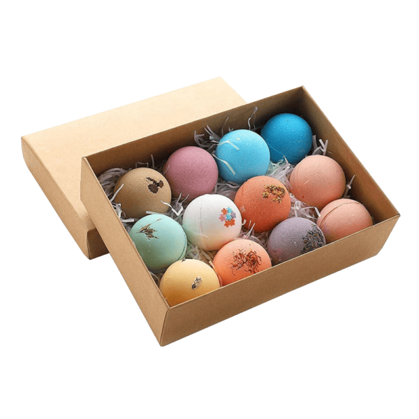 Two-piece bath bomb boxes