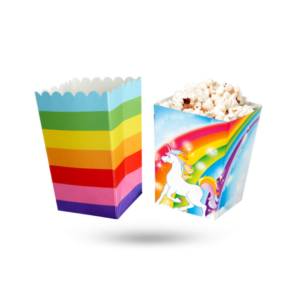 CUSTOM RAINBOW POPCORN BOXES