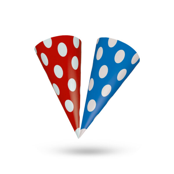 Custom Printed Polka Dot Cone Sleeves - Image 2