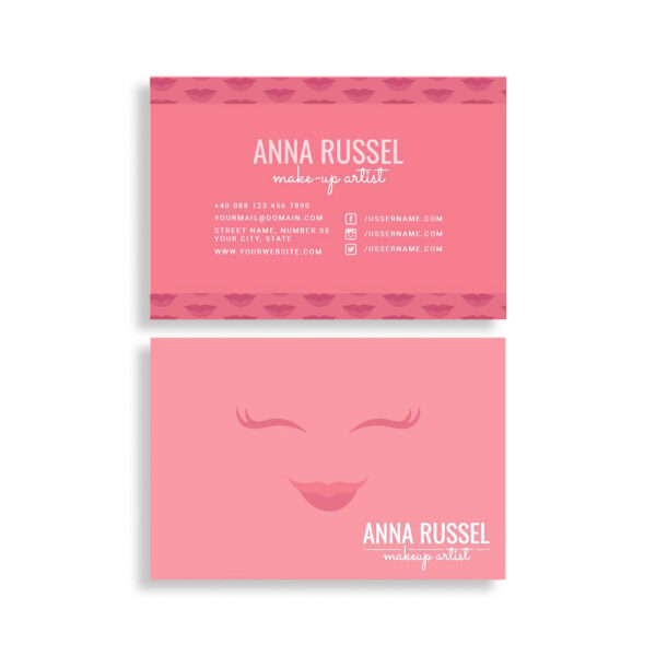 Custom Makeup Artist Business Cards - Image 2