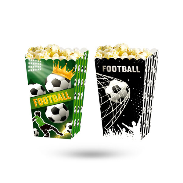 PRINTED FOOTBALL POPCORN BOXES