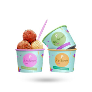 logo printed ice cream cups
