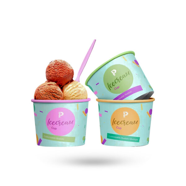 logo printed ice cream cups