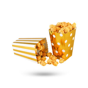 printed gold popcorn boxes