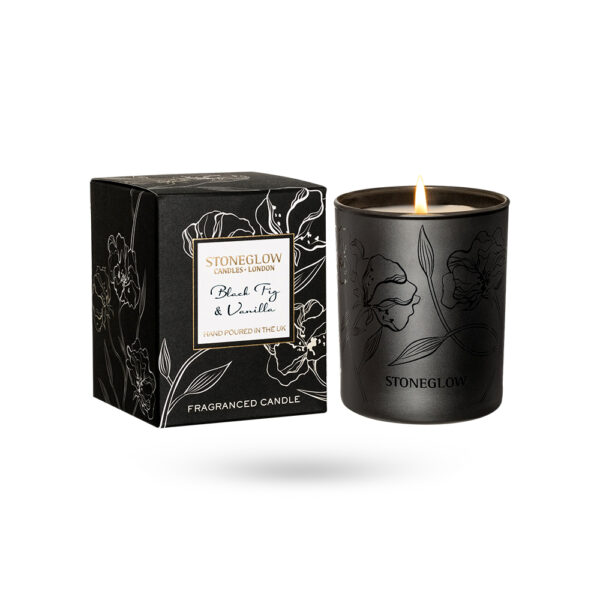 Printed black candle boxes