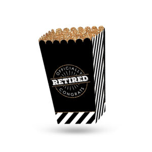 black and gold popcorn boxes