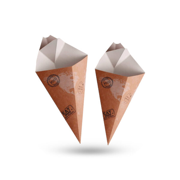 branded pasta paper cone