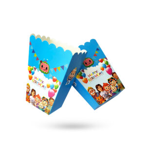 printed cocomelon popcorn boxes