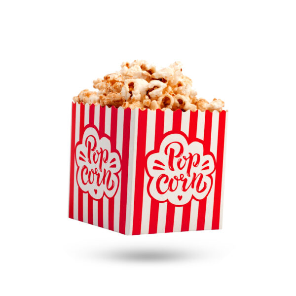 Red and White Striped Popcorn Boxes - Image 2