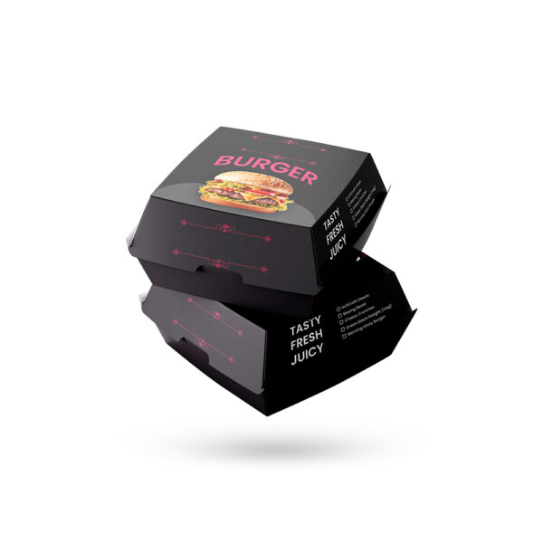 Custom Black Burger Boxes - Image 2