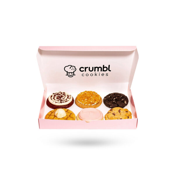 printed crumble cookies packaging