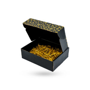 Black Mailer Box with Gold Foil